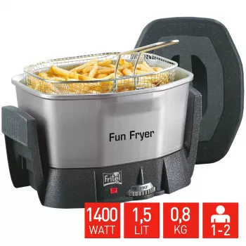 FRITEL Starter fritüür 1.5L 1400W must/hall/hõbedane