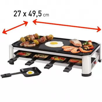 FRITEL RG 2170 Raclette Grill Roostevaba teras Kroom/Must 1200 W 8 inimesele