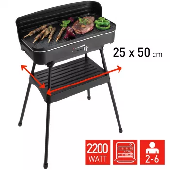 FRITEL Starter BBQ 2246 Elektrogrill alusega, 2200 W, must