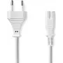 Nedis toitekaabel - Euro isane IEC-320-C7, 3.00 m, sirge, lame, PVC, valge