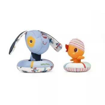 Lilliputiens vannimänguasjade komplekt Jules the Dog ja Gaspard the Duck 6m+