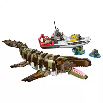 LEGO Jurassic World 76974 Missioon paadil ja Mosasaurus mudel