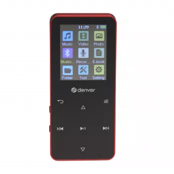 Denver MP-1830R MP4-mängija Bluetoothiga, 1,8-tollise ekraaniga, 4GB, punane