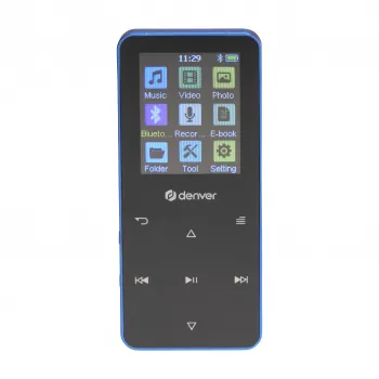 Denver MP-1830BU MP4-mängija Bluetoothiga, 1,8-tollise ekraaniga, 4GB, sinine