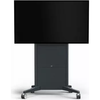 SMS Presence Motorized Mobile Floorstand for Flat Screen up to 84 inch, Lockable, Dark Grey
