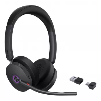 Yealink BH74 Teams Wireless Headset with ANC, USB-C/A Dongle, On-Ear, Black