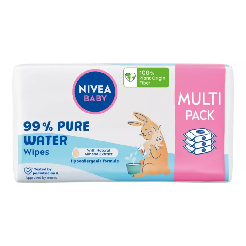 NIVEA Baby Pure Water niisked salvrätikud beebidele 3x57