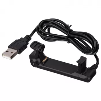 Akyga AK-SW-19 USB laadimiskaabel klambriga Garmin Forerunner 220 jaoks, 1 m, must