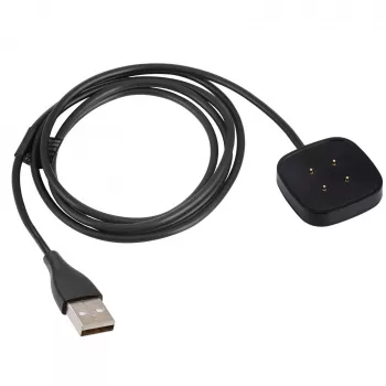 Akyga AK-SW-27 magnetiline USB laadimiskaabel Fitbit Versa 3 / Sense jaoks, 1 m, must