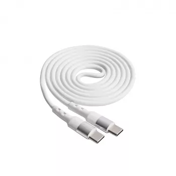 Akyga AK-USB-40 USB-C – USB-C kaabel, USB 2.0, 60 W, 1 m, valge