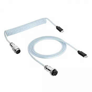 Akyga AK-USB-49 spiraalne Aviator USB-C – USB-C kaabel GX16 pistikuga, USB 2.0, 3 m, valge