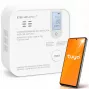 Qoltec sertifitseeritud juhtmevaba vingugaasi (CO) detektor patareiga, CO detektor, TUYA, Wi-Fi, 10-aastane anduri eluiga, 85dB alarm, LED