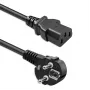 QOLTEC Power Cable SCHUKO CEE Angled Plug IEC C13 2m Black