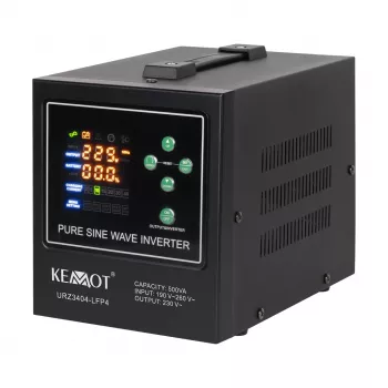 KEMOT PROsinus-500-LFP4 Katkematu toiteallikas puhas siinuslaine inverter laadimisfunktsiooniga 12V 230V 500VA/300W