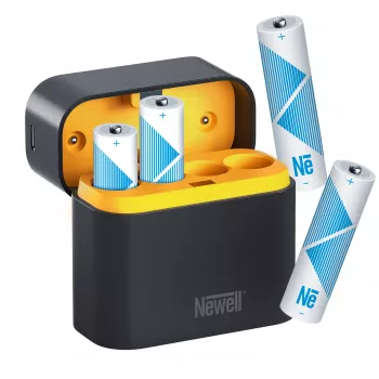 Newell 4-kanaliline Li-ion akulaadija + 4 AA 2200 mAh Li-ion akut