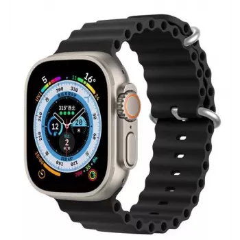 Dux Ducis Silikoonist käerihm Apple Watch 8/7/6/5/4/3/2/SE (38/40/41mm) - Must