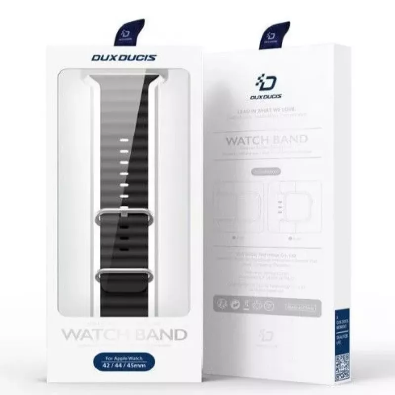 Dux Ducis Silikoonist käerihm Apple Watch 8/7/6/5/4/3/2/SE (38/40/41mm) - Must