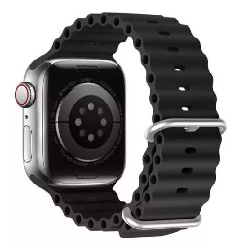 Dux Ducis Silikoonist käerihm Apple Watch 8/7/6/5/4/3/2/SE (38/40/41mm) - Must