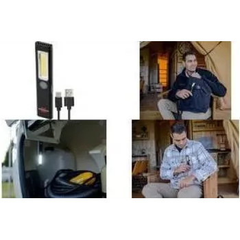 Brennenstuhl LED Akutöölamp PL 200 AC, must/hall, 200 lm, COB LED, USB-C, klambri ja magnetiga