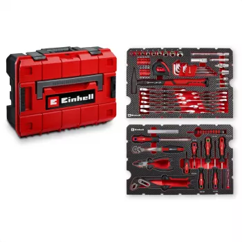 Einhell E-CASE 370570 80-osaline universaalne tööriistakomplekt (punane/must)