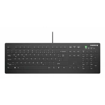 CHERRY Contour Design Active Key AK-C8112 Full-Size Wired USB Scissor-Switch Keyboard QWERTY Black