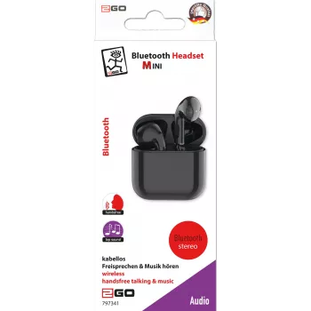 2GO TWS Mini juhtmevabad kõrvaklapid kõnedeks/muusikaks, Bluetooth 5.0, must (797341)