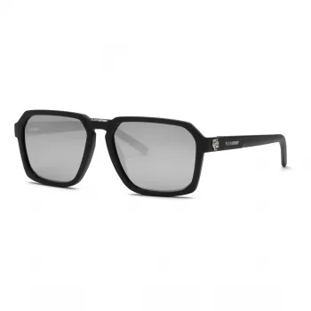PHILIPP PLEIN SPORT meeste päikeseprillid SSP030 - 59/17/145 mm, must atsetaatraam, hallid klaasid, UV400 kaitse