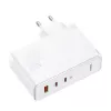 Baseus Travel Charger GaN5 Pro Fast Wall Charger, C+C+U, 140W, White, EU Plug (CCGP100202)