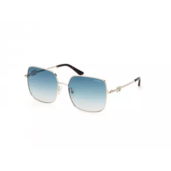 GUESS Women's GU7906H5832P Rectangular Polarized Sunglasses, Havana/Brown, 58/17/140 mm
