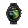 Garmin Approach S70 47mm Golf GPS Smartwatch – Black/Red Ceramic Bezel with Black Silicone Band