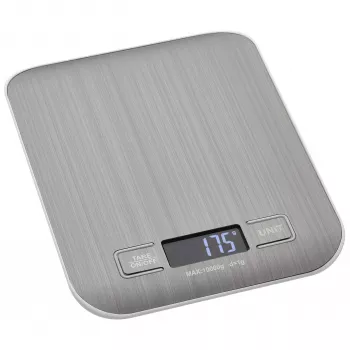 TFA Dostmann AMARETTI digitaalne köögikaal, 10 kg mahutavus, 1 g täpsus, hõbedane (50.2004.54)