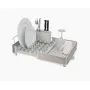 Joseph Joseph Extend Expandable Stone Dish Drainer, Light Grey/Silver, 851692