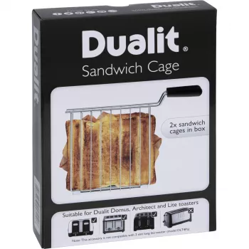 Dualit 00510 Sandwich Cage for Toaster - Stainless Steel, Black Handle, Pair