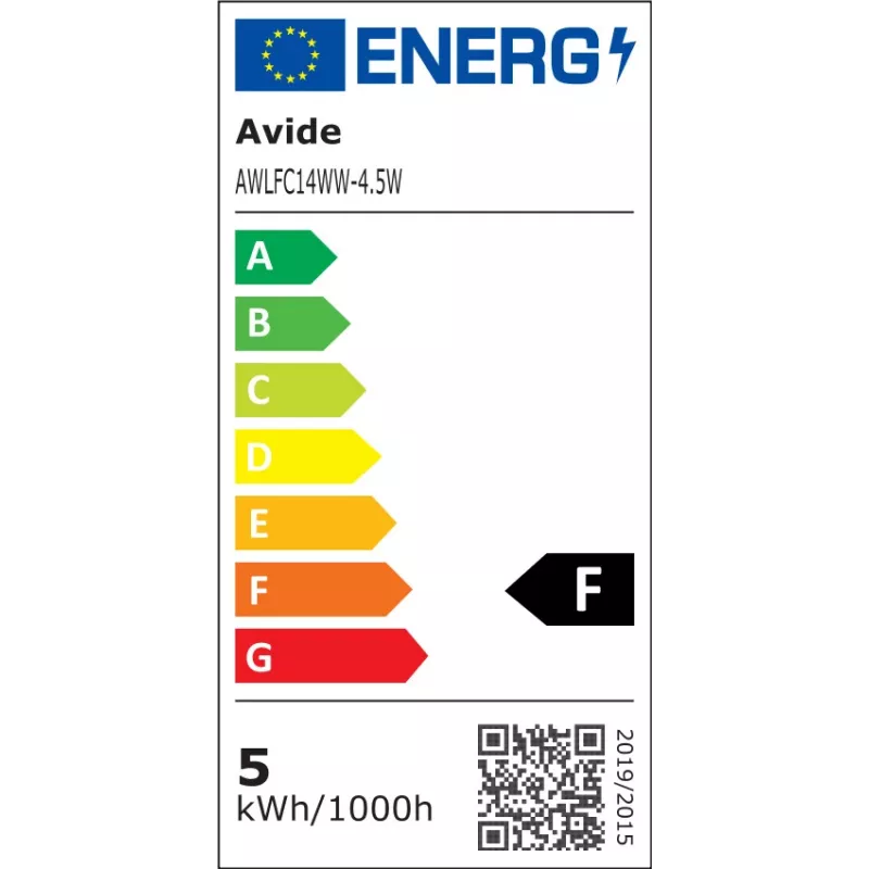 Avide LED Filament Küünlalamp 4.5W E14 Soe Valge 2700K
