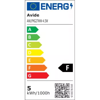 Avide LED-pirn valge hõõgniidiga minigloob 4,5W E27 soe valge 2700K