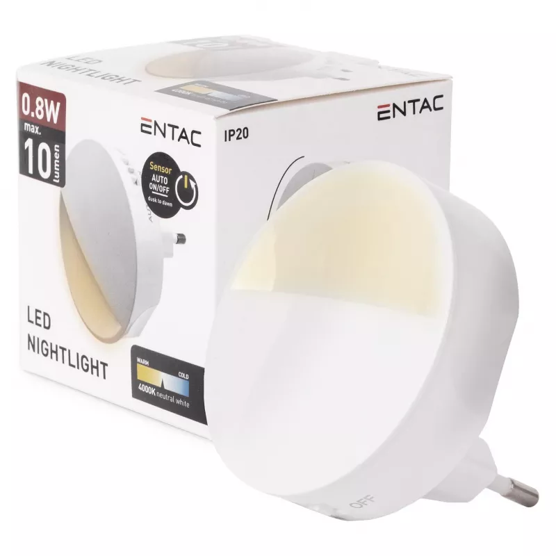 ENTAC öövalgus 0,8W CDS-hämarusanduriga (ilma PIR-andurita)