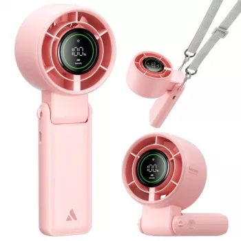 AEL Aecooly Halo 02 Kaasaskantav Käeshoitav Ventilaator, Roosa