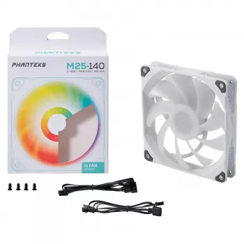 Phanteks PH-F140M25 140mm PWM korpusventilaator - must