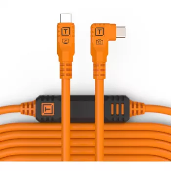Tether Tools TetherPro USB-C to USB-C Right Angle Orange 9.4m