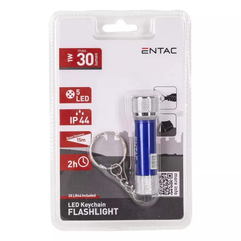 ENTAC 5 LED Keychain Flashlight Blue