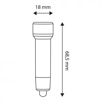 ENTAC 5 LED Keychain Flashlight Black