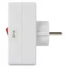 ENTAC seinakontakti adapter 2x Euro 1x Schuko lülitiga valge