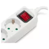 ENTAC Power Strip 3-Way with USB 1.5m Switch White