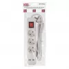 ENTAC Power Strip 3-Way with USB 1.5m Switch White