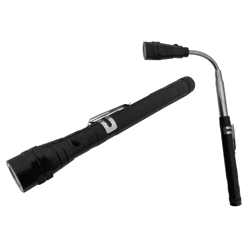 ENTAC EFL-1W-FLEX-ALU 1W LED-taskivalgusti teleskoopkaelaga, alumiinium, must