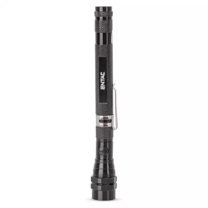 ENTAC EFL-1W-FLEX-ALU 1W LED-taskivalgusti teleskoopkaelaga, alumiinium, must