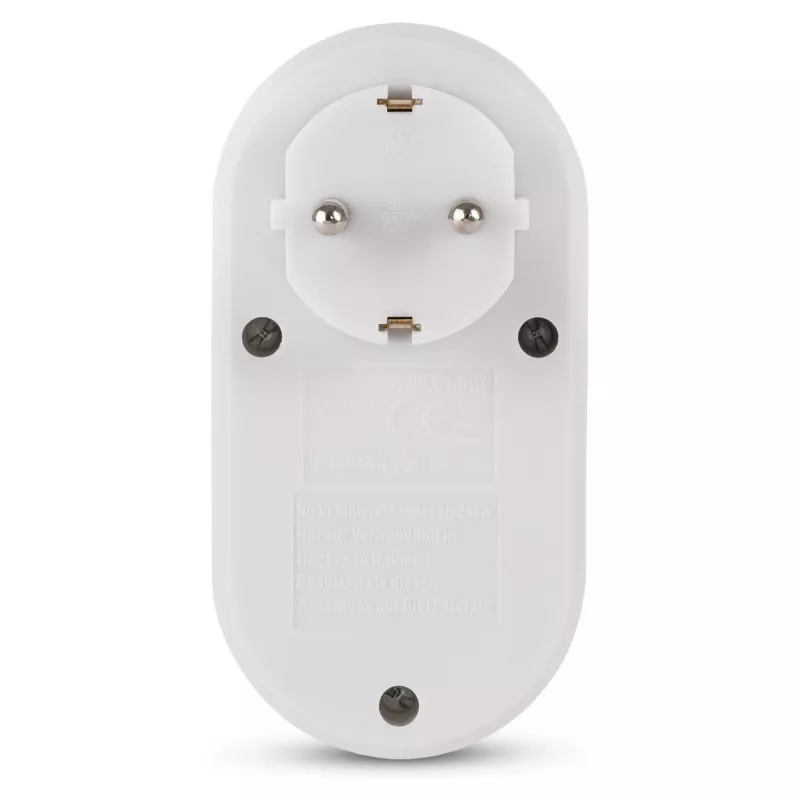 ENTAC seinakontaktpistikupesa 2x USB-A valge