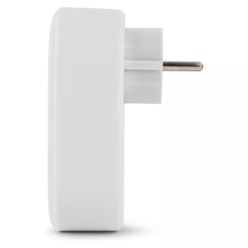 ENTAC seinakontaktpistikupesa 2x USB-A valge