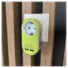 ENTAC Pistikupesa adapter 2x USB-A Lubjakas
