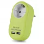 ENTAC Pistikupesa adapter 2x USB-A Lubjakas